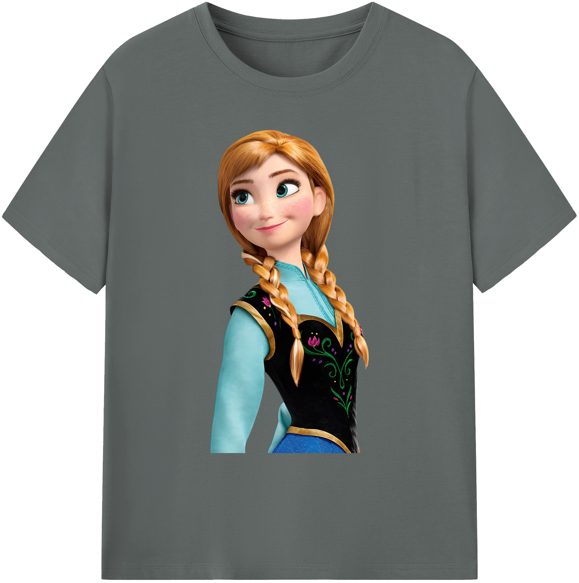 （画像用） アナと雪の女王 アンナ エルサ Frozen Anna Elsa 綿100％ メンズ半袖Tシャツ｜肌触りやわらか＆通気性